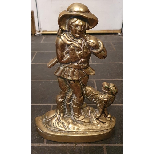 116 - A good heavy Brass Doorstop. H 33 cm approx.