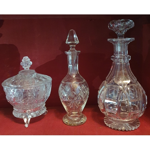 145 - A quantity of Crystal Decanters various makers.