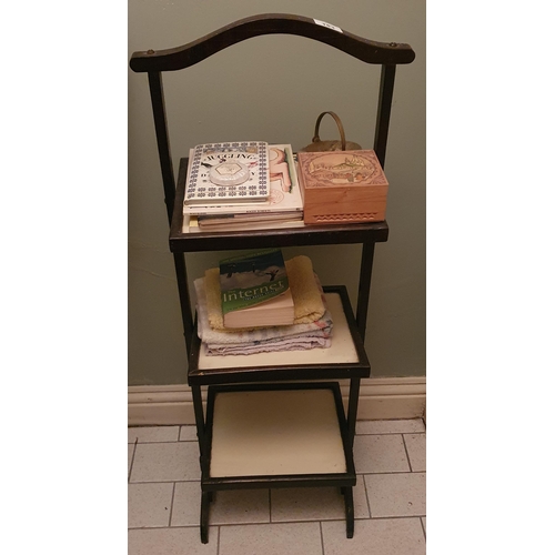 153 - An early 20th Century three tiered Cake Stand. 23 x 27 x H 88 cm approx.