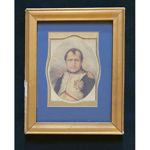 156 - A good coloured Print of Napoleon. 24 x 19 cm approx.