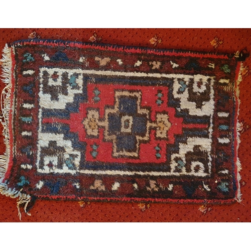 157 - Two Persian Prayer Mats. 80 x 80 and 32 x 60 cm approx.