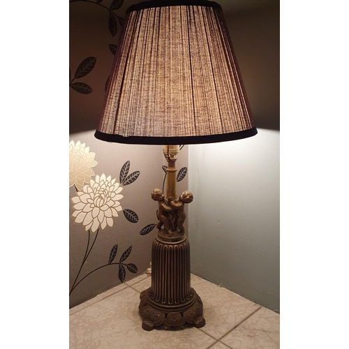 178 - A good pair of Brass Table Lamps. H 44 cm approx.