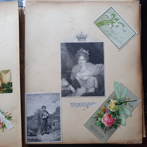 234 - A good 19th Century Album with Watercolours, Prints and Engravings etc.