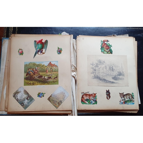 234 - A good 19th Century Album with Watercolours, Prints and Engravings etc.