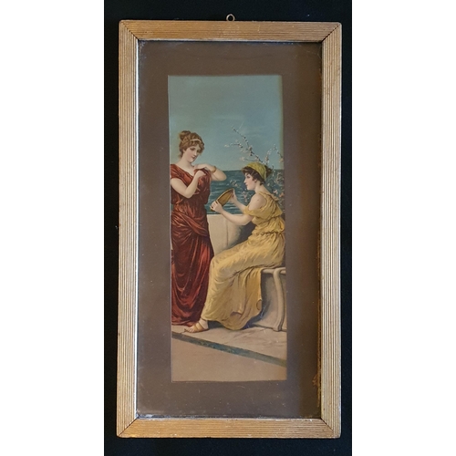 237 - A lovely pair of 19th Century colour Prints of beautiful Women in good original reeded slip frames. ... 