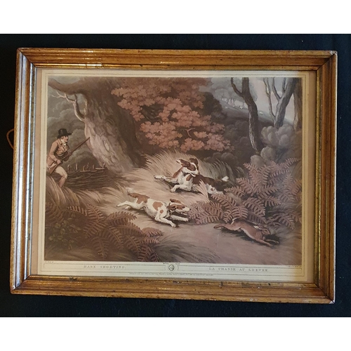 252 - Two 19th Century La Chasse colour Prints. 44 x 54 cm approx.