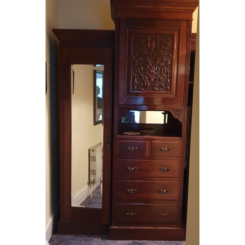 262 - A late 19th Century Walnut three door Wardrobe.
W 180 x H 233 cm approx.