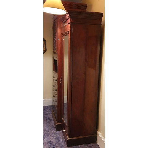 262 - A late 19th Century Walnut three door Wardrobe.
W 180 x H 233 cm approx.