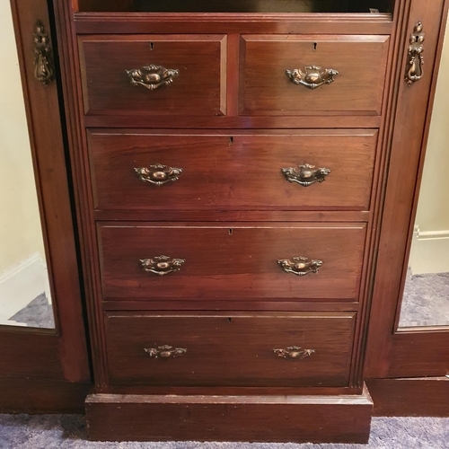 262 - A late 19th Century Walnut three door Wardrobe.
W 180 x H 233 cm approx.