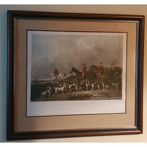 264 - 'The Old Berkshire Hunt'. A 19th Century coloured hunting Print after a painting by John Goode. 82 x... 