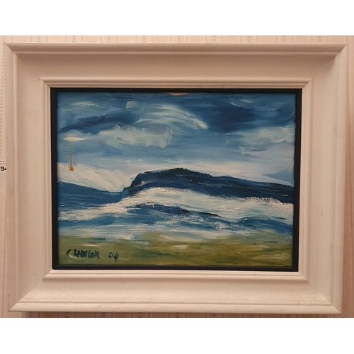 294 - Carole Ann Lawlor. An Oil on Canvas of a choppy sea. Signed LL. 25 x 33 cm approx.