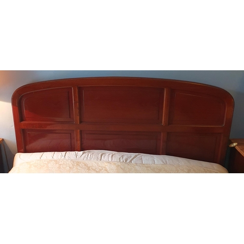 298 - A good early 20th Century Art Nouveau Bed with panelled detail. W 144 cm approx.