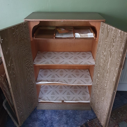 381 - A 20th Century Art Nouveau style Cabinet with limed oak and oak outline. 76 x 41 x H 122 cm approx.