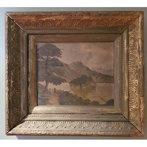 499 - Two 19th Century Oils on Canvas of Irish scenes. Indistinctly signed LL. In original gilt frames. 25... 