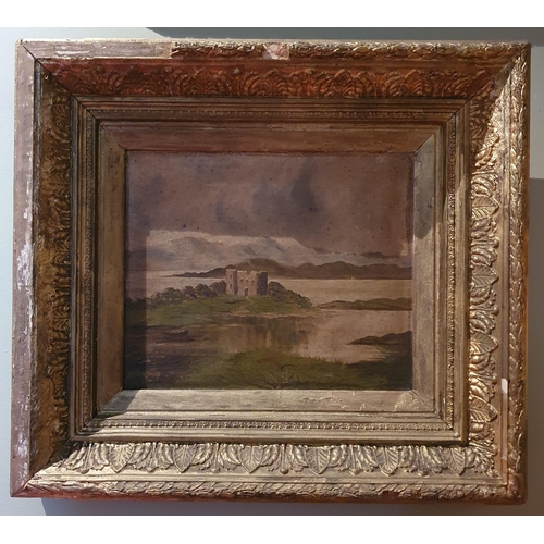 499 - Two 19th Century Oils on Canvas of Irish scenes. Indistinctly signed LL. In original gilt frames. 25... 