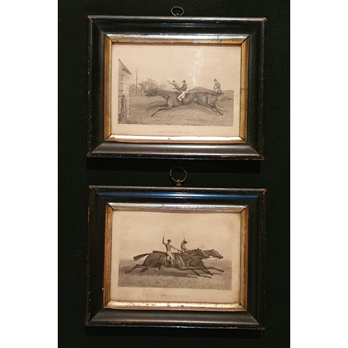 506 - A good pair of 19th Century Racing Prints. 16 x 20 cm approx.