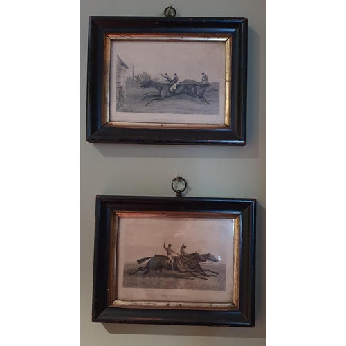 506 - A good pair of 19th Century Racing Prints. 16 x 20 cm approx.