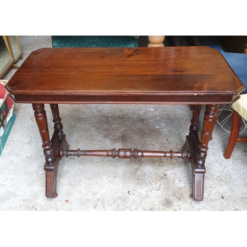 811 - A good 19th Century Mahogany Centre Table 90 x 43 x H 72 cm approx., along with a 19th Century Walnu... 