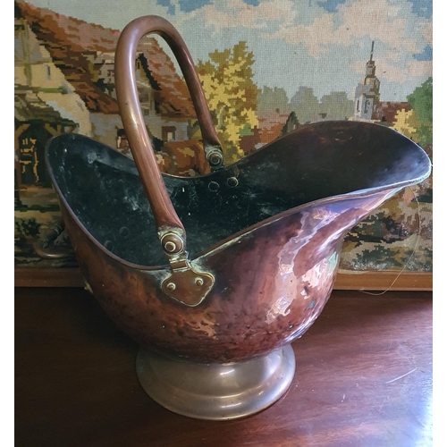 861 - A 19th Century Copper Coal Helmet.