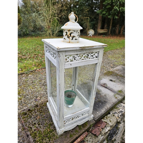 1002 - Two pairs of Timber Lanterns.