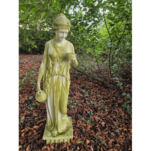 1008 - A large Statue of a Grecian Woman holding an urn.
H 150 cm approx.