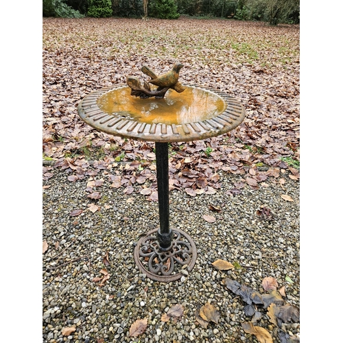 1017 - A Metal Bird Bath. W 50 x H 80 cm approx.