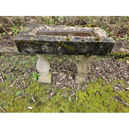 1027 - A Stone Bird Bath. W 60 x 30 x H 54 cm approx.