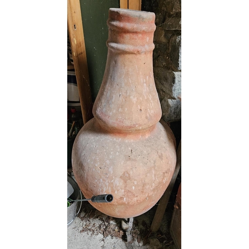 1030 - A Terracotta Chiminea. H 104 cm approx.