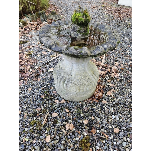 1037 - A large Stone Bird Bath. Diam. 76 x H 77 cm approx.