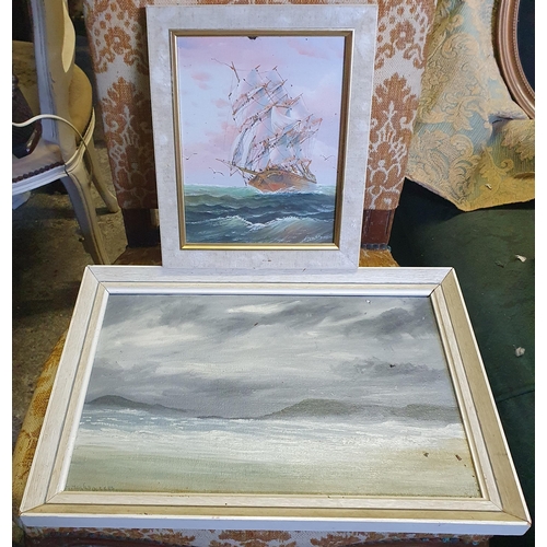 821 - Two 20th Century Oils on Board by A. O'Brien 25 x 36 cm approx, along with other oils.