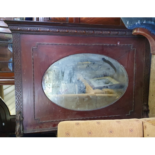 841 - An Edwardian Mahogany Overmantel Mirror with highly moulded outline. W 143 x 100 cm approx.