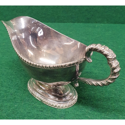 942 - A lovely pair of Sheffield Silver sauce Boats, D & J W maker, 328 gms approx.