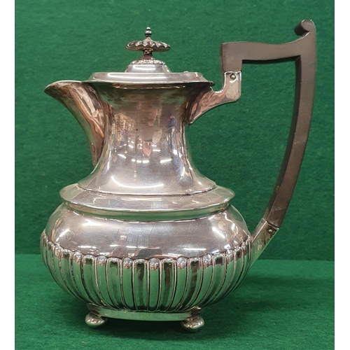 943 - A good Walker and Hall Silver Coffee Pot, total weight 740 gms approx.