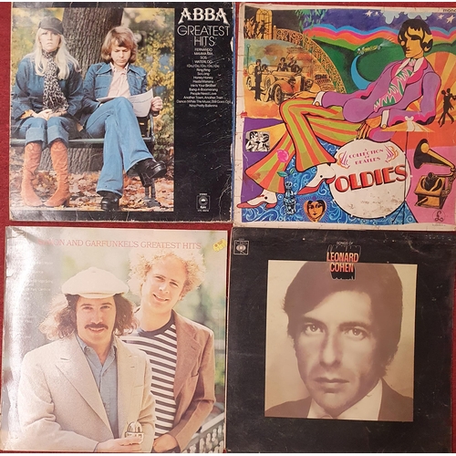 950A - A Large selection of Vinyl Records.(over 35) Abba, Aretha Franklin, Beatles, Simon & Garfunkel, Lena... 