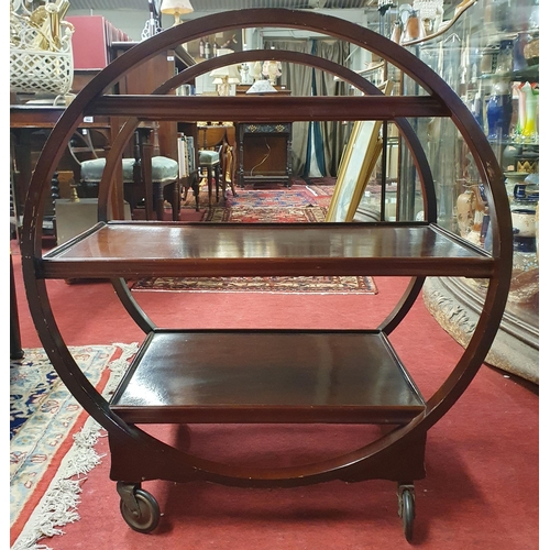 956 - An Art Deco style Mahogany Trolly.
H 78 x L 70 x D 43 cm approx.