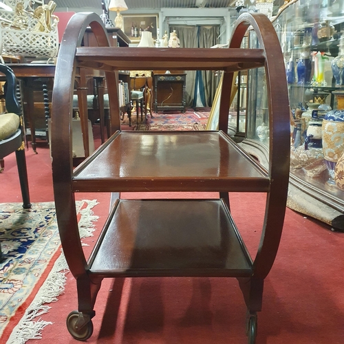 956 - An Art Deco style Mahogany Trolly.
H 78 x L 70 x D 43 cm approx.