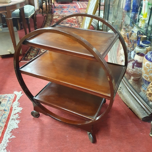 956 - An Art Deco style Mahogany Trolly.
H 78 x L 70 x D 43 cm approx.