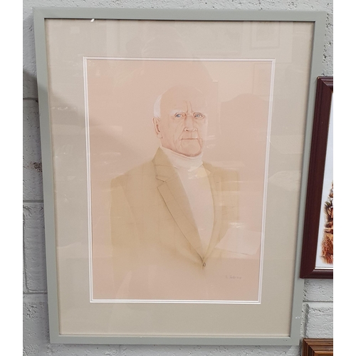 197 - Phil Proctor. A Pastel drawing of a distinguished gentleman. Signed LR. 55 x 39 cm approx.