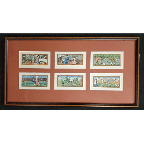 229 - Two collage coloured Prints of Medieval scenes.