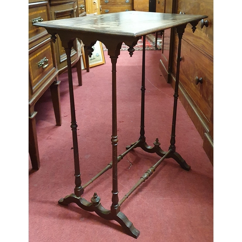 223 - An Edwardian Mahogany and Inlaid salon Chair along with a 19th Century Rosewood side table.