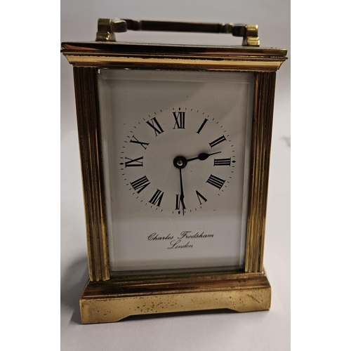 375 - A 19th Century cased Carriage Clock by Charles Frodsham, London with original case, perfect working ... 