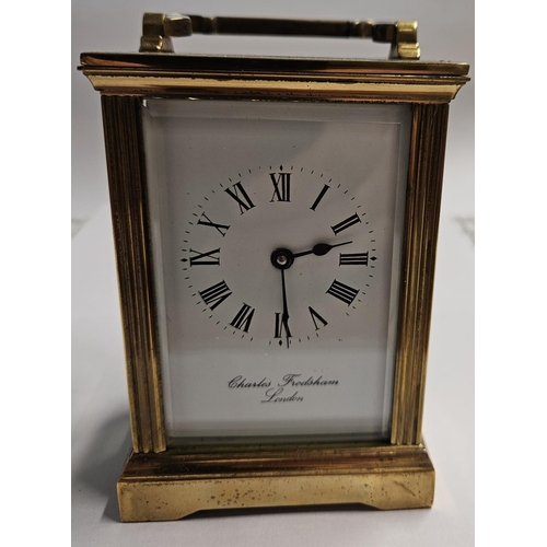 375 - A 19th Century cased Carriage Clock by Charles Frodsham, London with original case, perfect working ... 