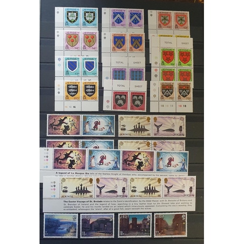 416 - A large collection of Jersey and Guernsey Stamps.