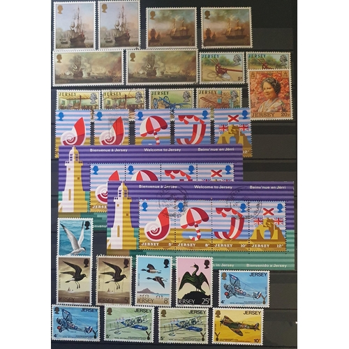 416 - A large collection of Jersey and Guernsey Stamps.