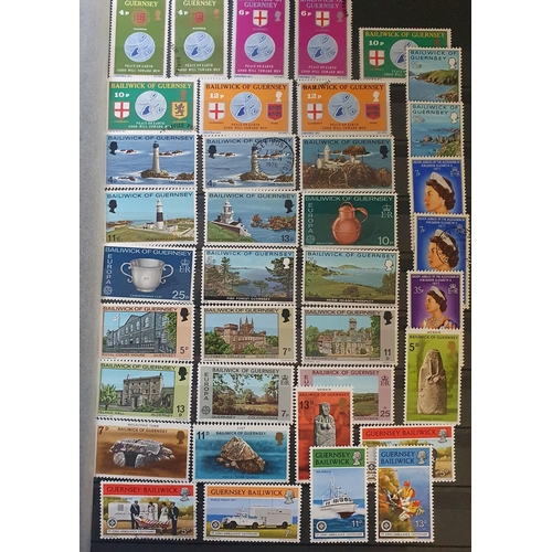 416 - A large collection of Jersey and Guernsey Stamps.