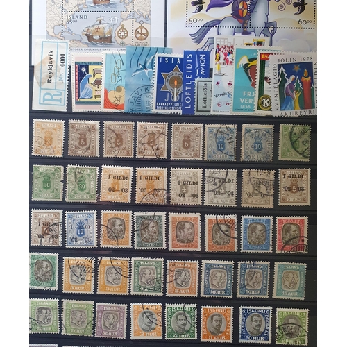 412A - A large collection of Sweden, Iceland and Greenland Stamps.