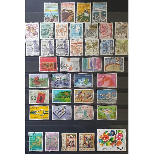 412 - A large collection of Switzerland Stamps 1960 - 2012.