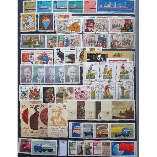 410A - A large collection of East German Stamps substantially complete.