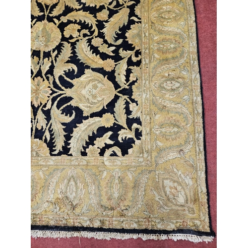 436 - A cream ground Carpet with multi borders. 292 x 188 cm approx.