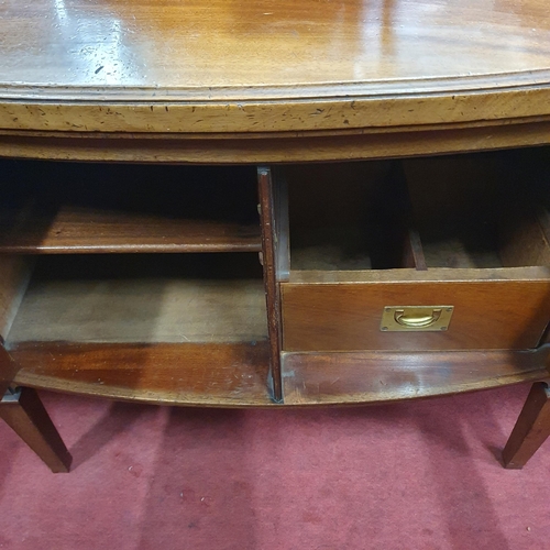 552 - An Edwardian Mahogany and Inlaid inverted Sideboard. 183 x 56 x H 99 cm approx.